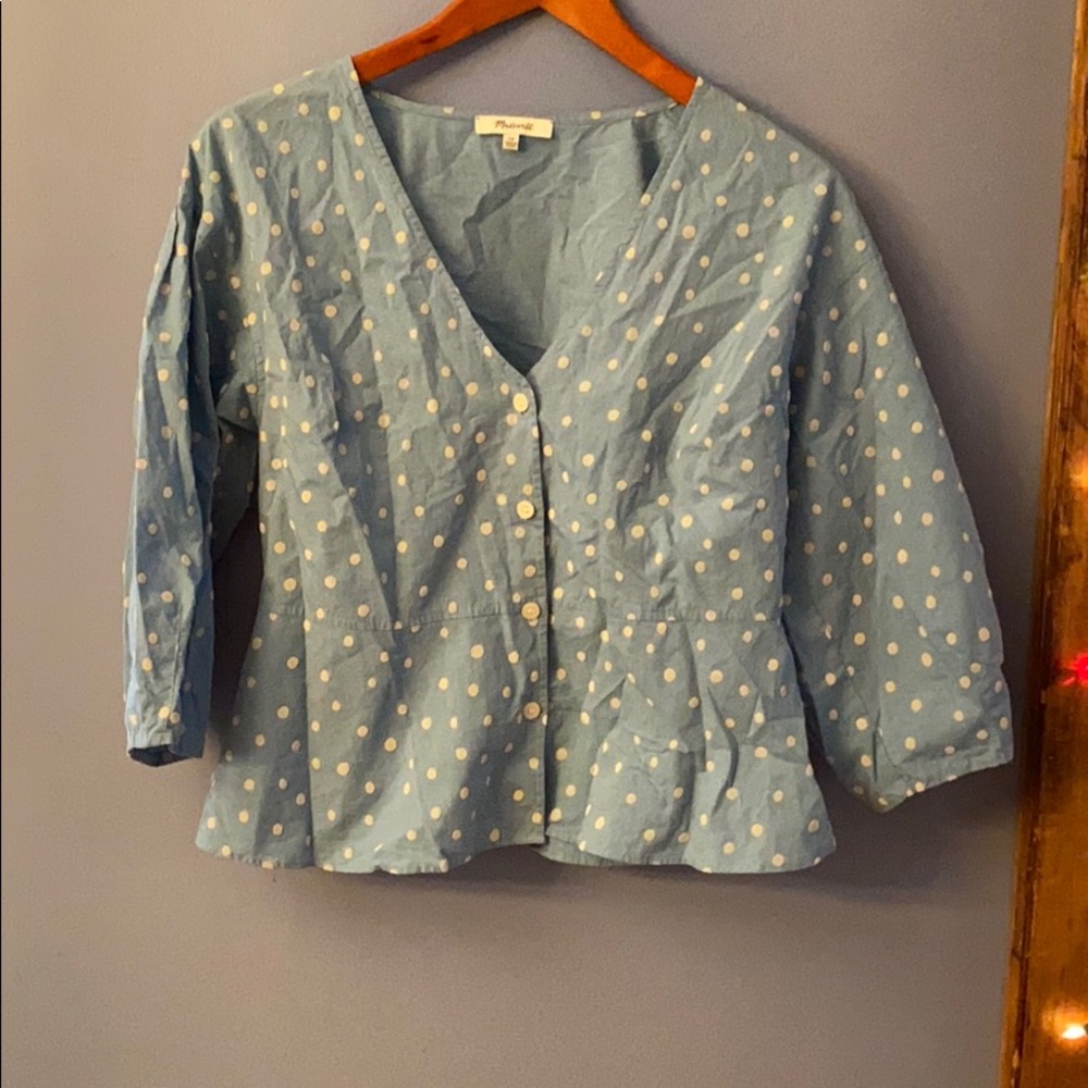Peplum madewell polka dot